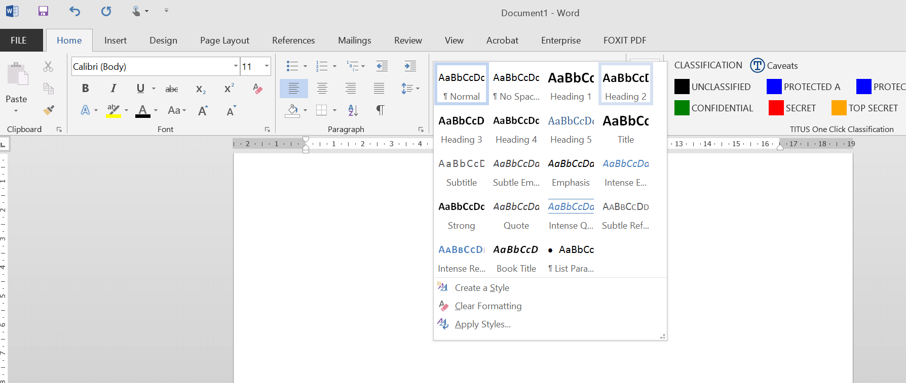 heading styles in word 2013